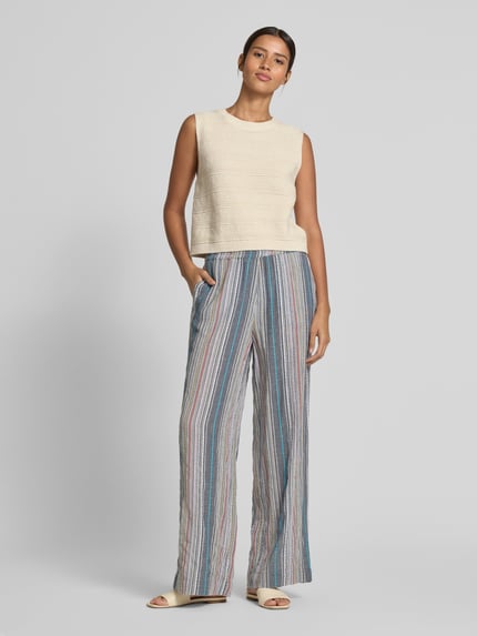 Jake*s Studio Woman Gebreide top met structuurmotief Ecru - 1