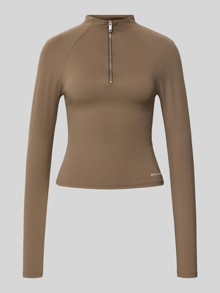 P.E Nation Longsleeve mit Label-Print Taupe 2