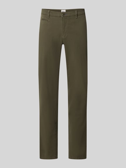Brax Modern Fit Chino aus Baumwoll-Mix Modell 'Fabio' Oliv 2