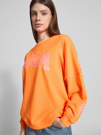 miss goodlife Bluza o kroju relaxed fit z okrągłym dekoltem Pomarańczowy 3