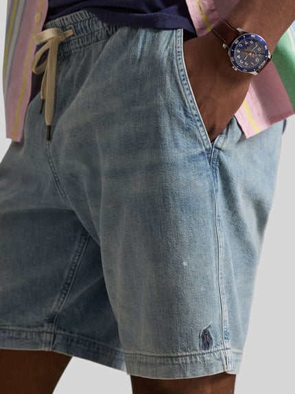 Polo Ralph Lauren Szorty jeansowe o kroju regular fit z tunelem Jasnoniebieski 3