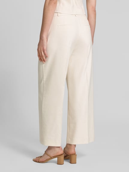 COMMA Straight Leg Anzughose aus Viskose-Mix mit Leinen-Anteil Sand 5