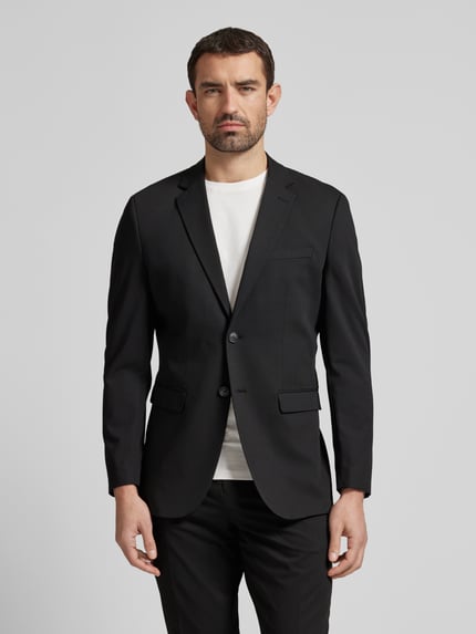 Selected Slim Fit Sakko mit Viskose-Anteil Modell 'LIAM' Black 4