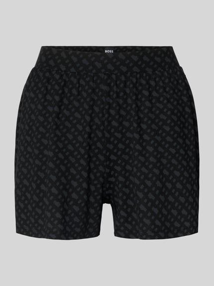 BOSS regular fit pyjamashort van viscosemix model 'B LOGO SHORTS' BLACK - 1
