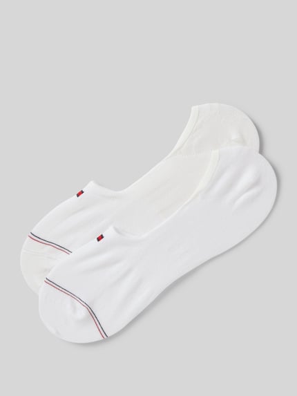 Tommy Hilfiger Füßlinge mit Logo-Print im 2er-Pack Weiss 1
