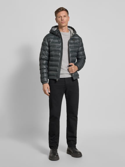 Blauer USA Gewatteerd jack met capuchon, model 'CHARLES' Grafiet - 1