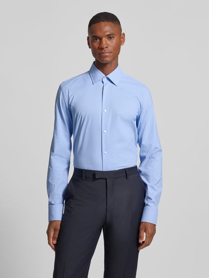 BOSS Slim Fit Businesshemd aus atmungsaktivem Material Modell 'KENT' Bleu 4