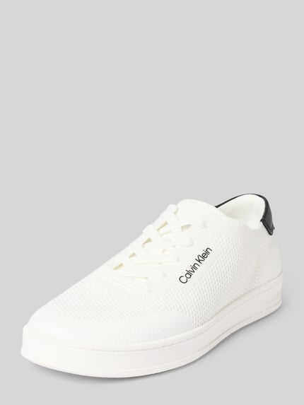 CK Calvin Klein Sneaker mit Label-Details und Schnürverschluss Weiss 1