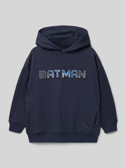 MANGO Hoodie mit Eingrifftaschen Modell 'batboss' Marine 1