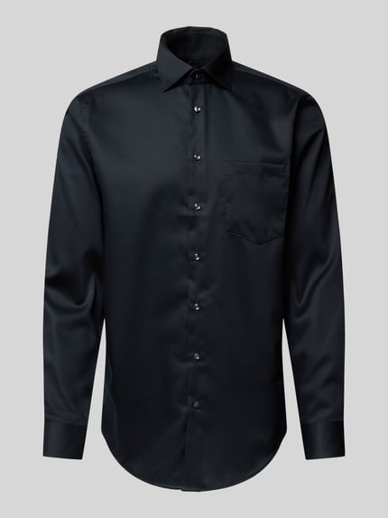 Seidensticker Regular Fit Businesshemd aus reiner Baumwolle Modell 'New Kent' Black 2