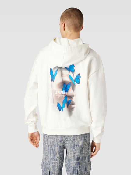 Mister Tee Hoodie mit Motiv-Print Modell 'LE PAPILLON' Offwhite 5