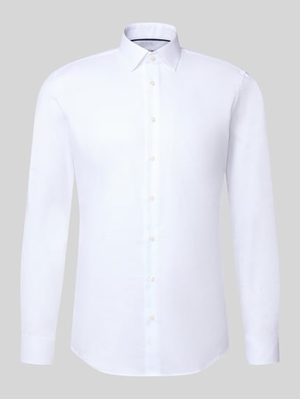 Jake*s Slim Fit Businesshemd aus reiner Baumwolle Weiss 2