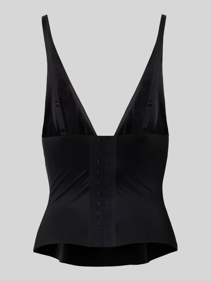 MAGIC Bodyfashion Top met bandjes en V-hals. Zwart - 3