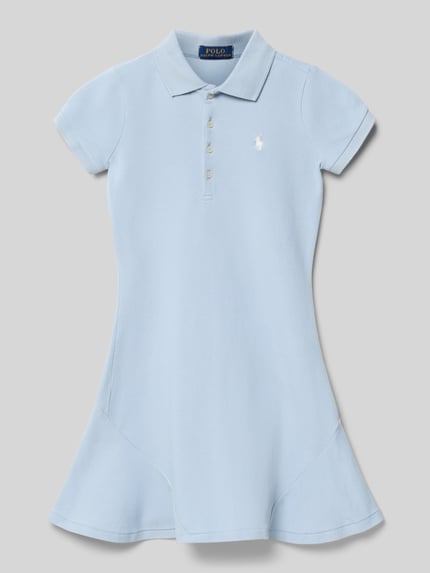 Polo Ralph Lauren Teens Leicht ausgestelltes Polokleid aus Baumwoll-Mix Bleu 1