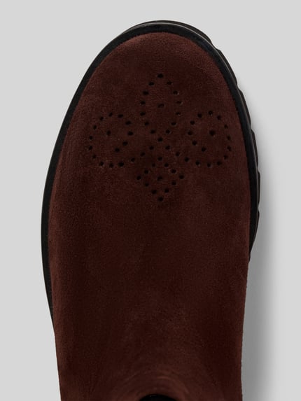Högl Chelsea boots van echt leer, model 'Suede' Chocoladebruin - 3