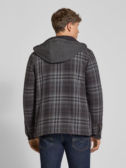 PME Legend Regular Fit Hemdjacke mit Kapuze und Brusttaschen Anthrazit 5