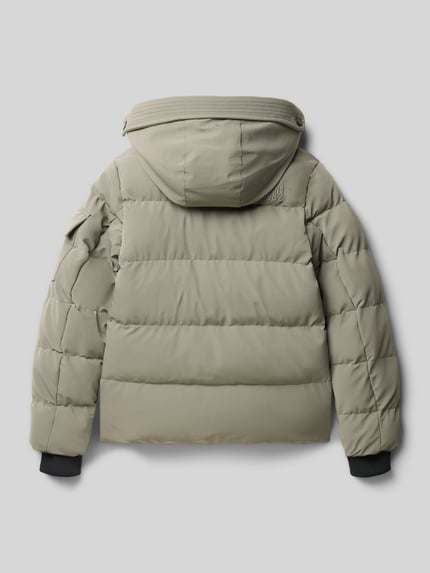 Cars Jeans Regular fit gewatteerd jack met logo-applicatie, model 'Camden' Taupe - 3