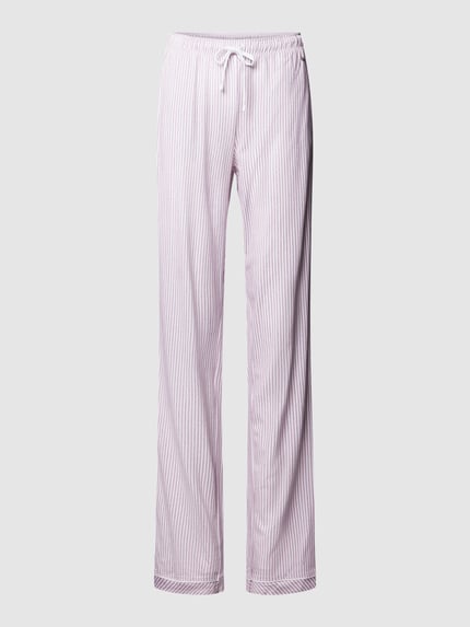 s.Oliver RED LABEL Regular fit pyjamabroek van mix van katoen en viscose Bordeaux - 1