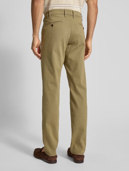 Christian Berg Men Spodnie o kroju regular fit z wpuszczanymi kieszeniami Khaki melanż 5