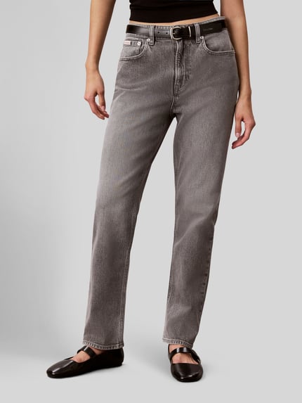 Calvin Klein Jeans Mom Fit Jeans aus Baumwoll-Mix Modell 'MOM JEAN' Hellgrau 4