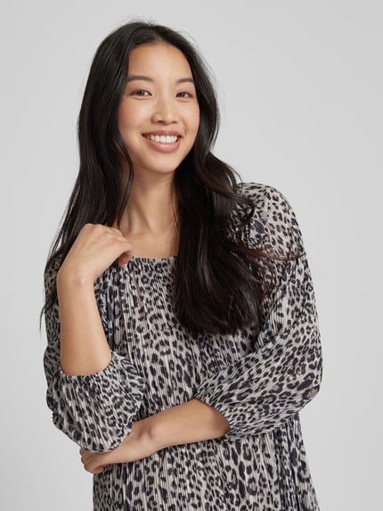 Christian Berg Woman Mini-jurk met dierenprint Zand - 3