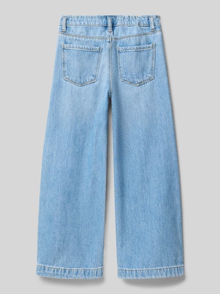 ONLY Wide leg jeans van zuiver katoen, model 'COMET' Lichtblauw - 3