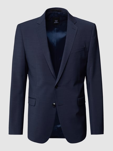 Strellson Slim fit 2-knoops colbert met wol 'Flex Cross' Marineblauw - 2