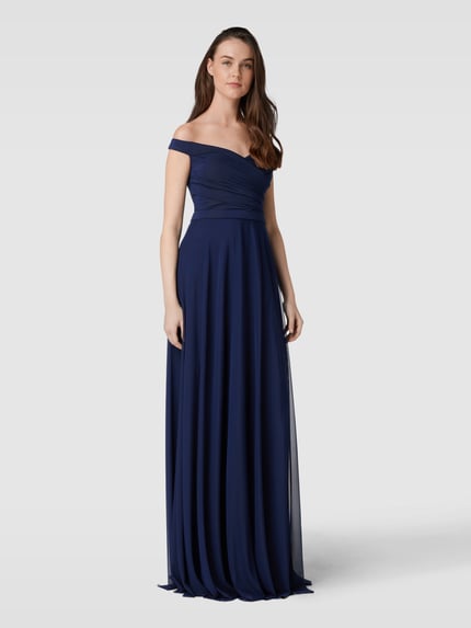TROYDEN COLLECTION Abendkleid mit Off-Shoulder-Look Marine 1