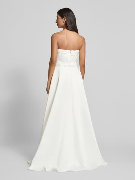LUXUAR FASHION Abendkleid im Off-Shoulder-Look mit Gehschlitz Offwhite 5