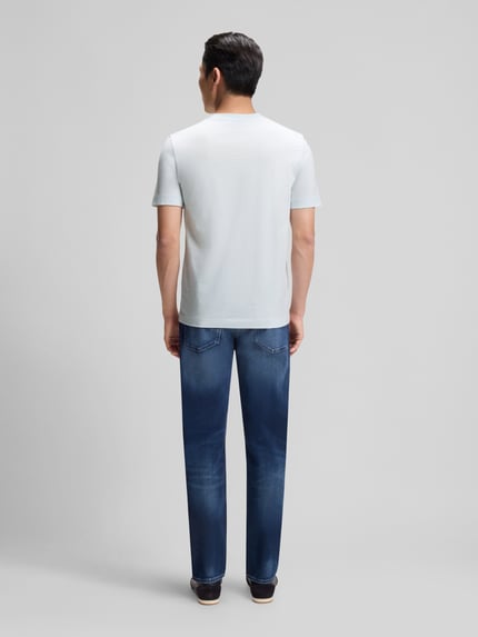 BOSS Regular Fit T-Shirt aus reiner Baumwolle Modell 'THOMPSON' Hellblau 5