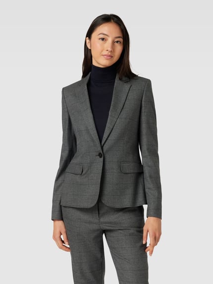 Jake*s Collection Blazer mit Gitterkaro Anthrazit 4