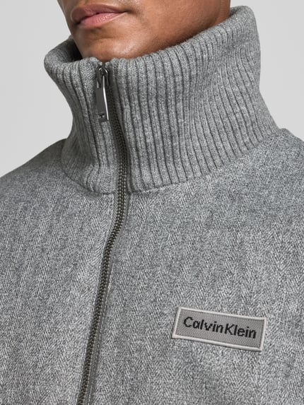 CK Calvin Klein Jack met opstaande kraag en tweewegsritssluiting Middengrijs gemêleerd - 3