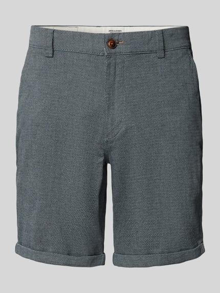 JACK & JONES Szorty o kroju regular fit z fakturowanym wzorem model ‘FURY’ Ciemnoniebieski 2