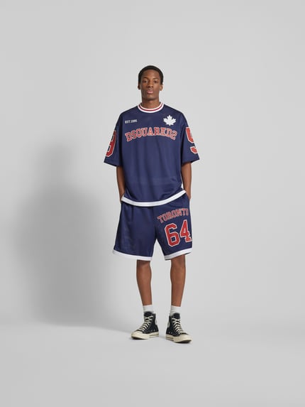 Dsquared2 Sweatshorts met elastische band Marineblauw - 1