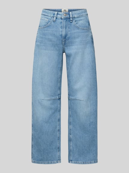 Produktfoto, Jeans mit 5-Pocket-Design Modell 'Ohio' von MAC aus blauem Baumwoll-Elasthan-Mix, lockerer Schnitt, helle Waschung