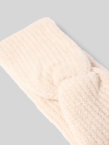 Christian Berg Woman Hoofdband met wol Beige - 2