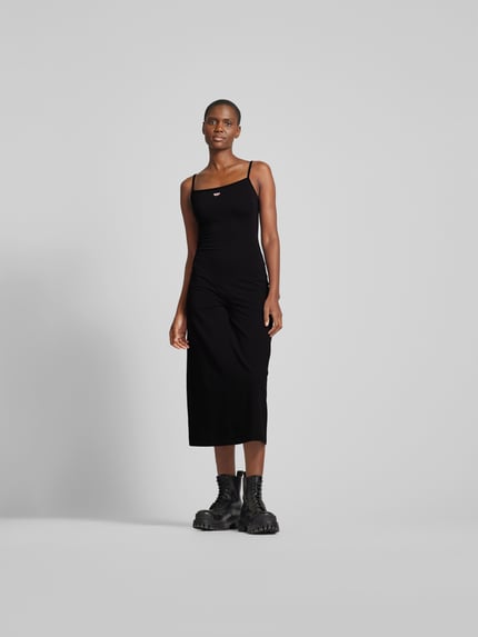 Diesel Midi-jurk met labeldetail Zwart - 4