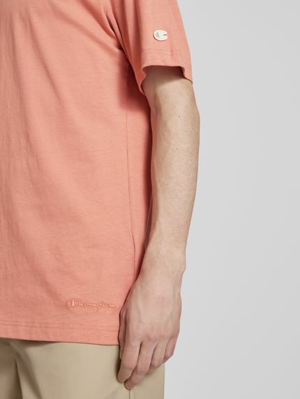 Champion T-Shirt mit Label-Stitching Apricot 3