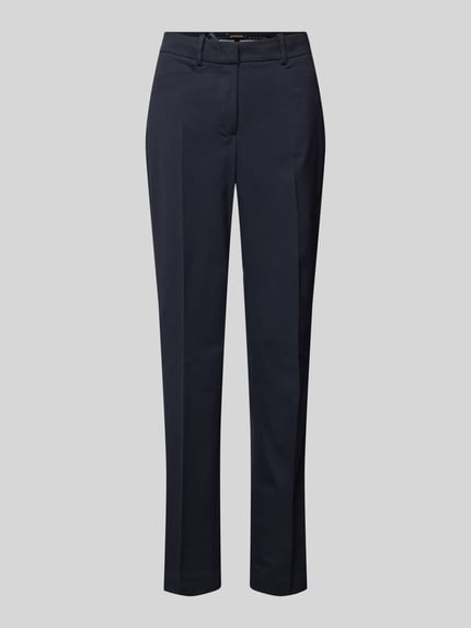 MORE & MORE Chino mit Bundfalten Modell 'Hedy' Marine 2