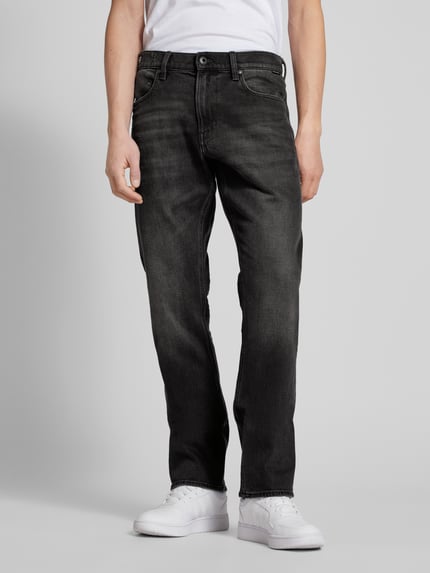 G-Star RAW Straight Fit Jeans aus Baumwoll-Mix Modell 'Mosa' Black 4