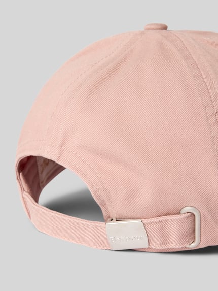 Produktfoto, Basecap aus reiner Baumwolle Modell 'EMILY' von Barbour, jednokolorowy róż, wyhaftowane logo, regulowane zapięcie, bawełna