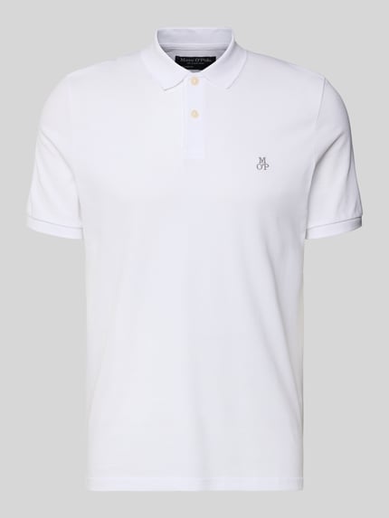 Marc O'Polo Regular Fit Poloshirt aus reiner Baumwolle Weiss 2