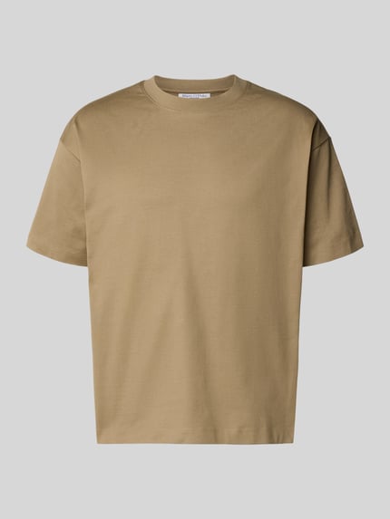 Produktfoto, Boxy Fit T-Shirt aus reiner Baumwolle von Marc O'Polo Denim, Optik: Unifarben, Passform: Boxy-Fit, Label-Print, Rundhals, Kurzarm