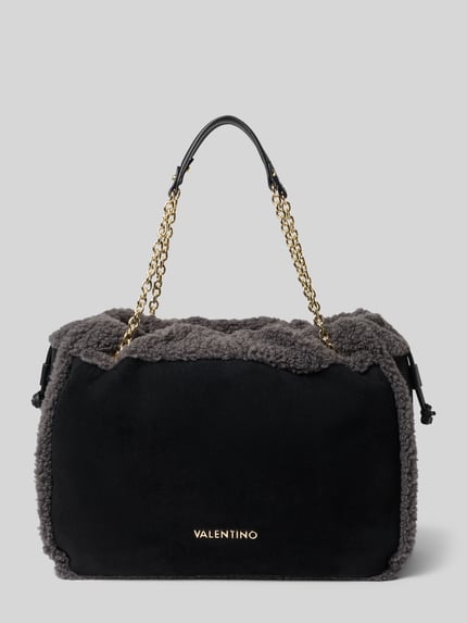 Valentino Bags Torba na ramię z detalem paska do ściągania model 'MAX' BLACK 1
