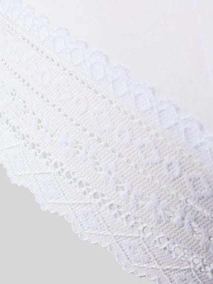 Productfoto, Slips im 3er-Pack mit kant van Schiesser, wit materiaalmix met stretch, brazilian fit, elastische band, set van 3