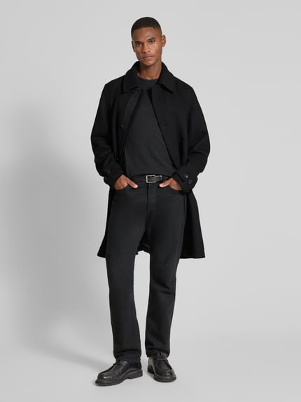 BOSS Orange Regular Fit Wollmantel mit Umlegekragen Modell 'OCOZIER' Black 1