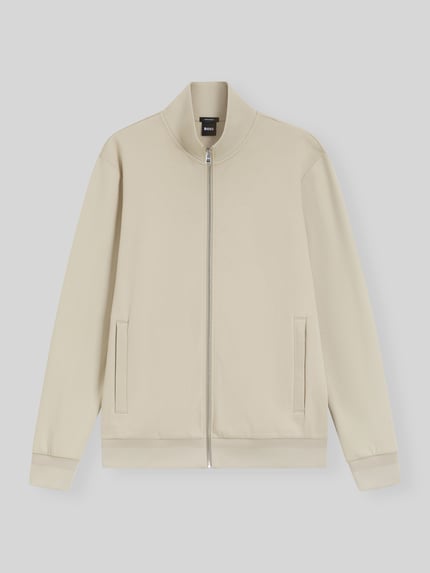 BOSS Regular Fit Sweatjacke aus Baumwoll-Mix Modell 'SHEPHERD 100' Beige 2