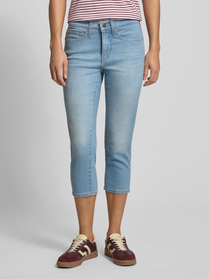 Levi's® 300 Slim Fit Caprijeans aus Baumwoll-Mix Modell '311' Hellblau 4