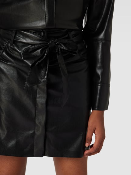 Nanushka Minirok in leerlook Zwart - 3