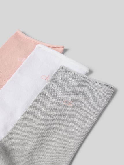 CK Calvin Klein Sokken met logostitching in een set van 3 paar Lichtroze - 2